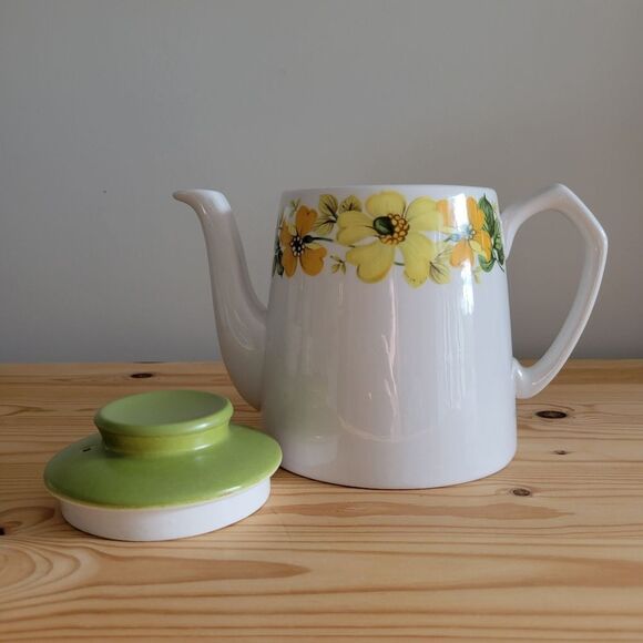 Vintage Teapot Myott Summertime Pattern Ironstone England - Picture 4 of 5